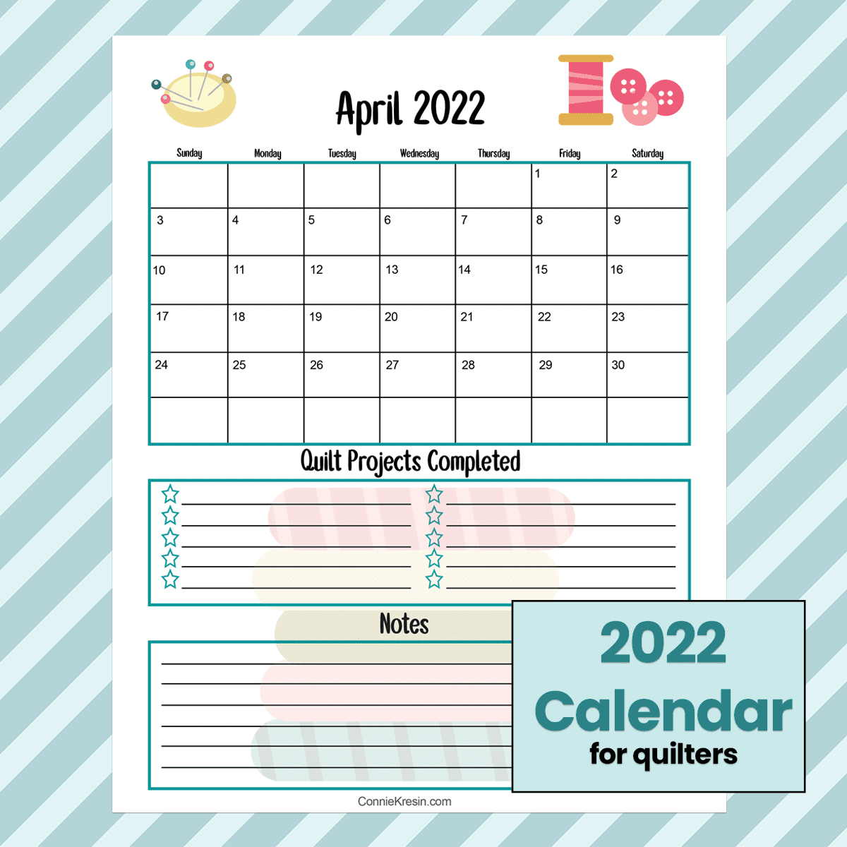 April quilt calendar