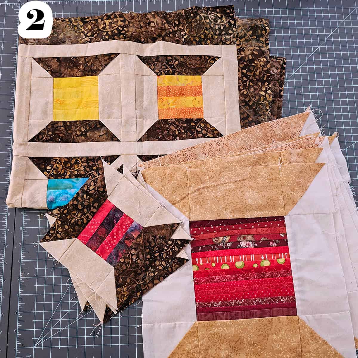 Strip Spool quilt blocks