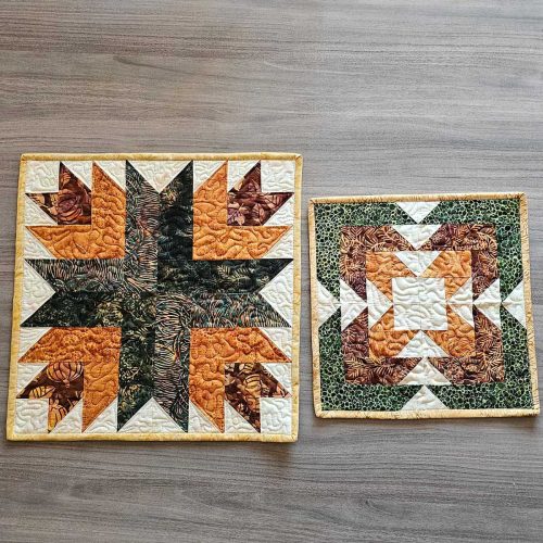 Cactus Flower Reversed Mini Table Topper Freemotion by the River