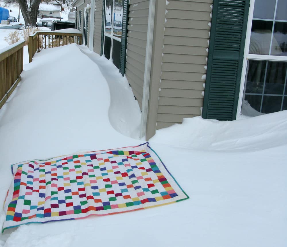 Snow Quilts Along the River