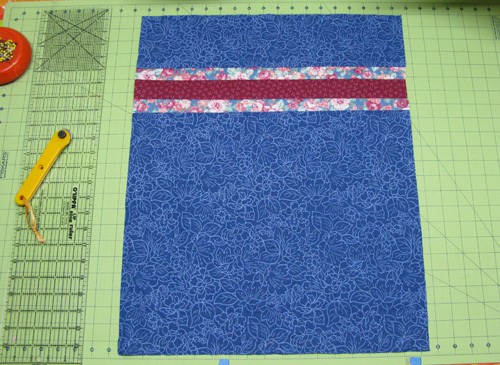 Turn the fabric for the Dish Rug Tutorial