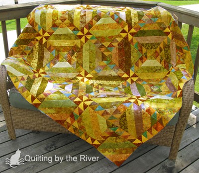 Yellow Intertwined quilt