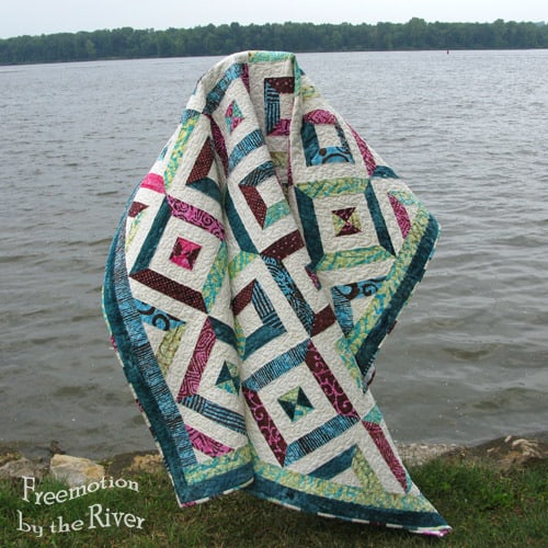 Petunia Strings Quilt by the River