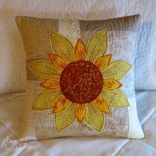 Daisy May pillow at Freemotion by the River
