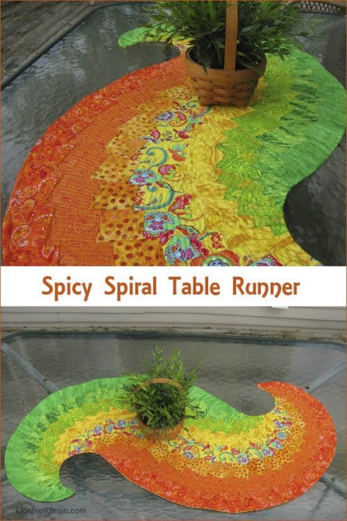 Spicy Spiral Table Runner - Freemotion by the River