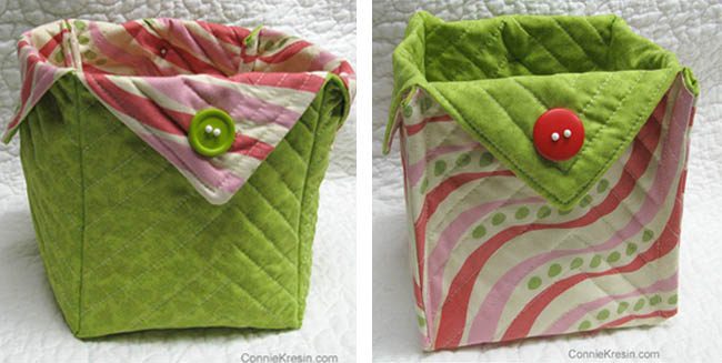 Fabric Basket tutorial inside out