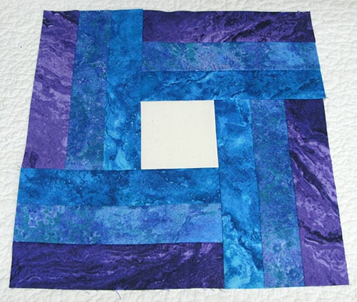 Rainbow Quilt Tutorial quilt block finished