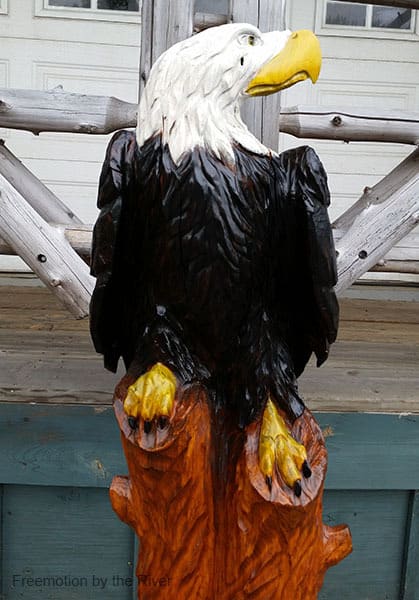 Wood carved Eagle