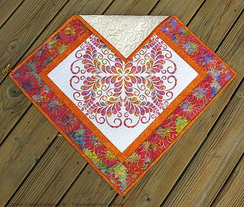Feathered Kaleidoscope Quilted Wall Hanging
