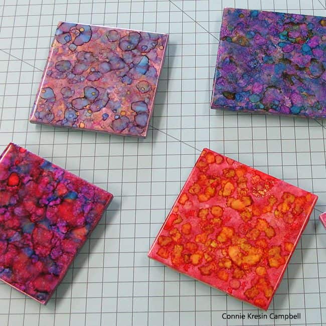 Alcohol Ink tiles