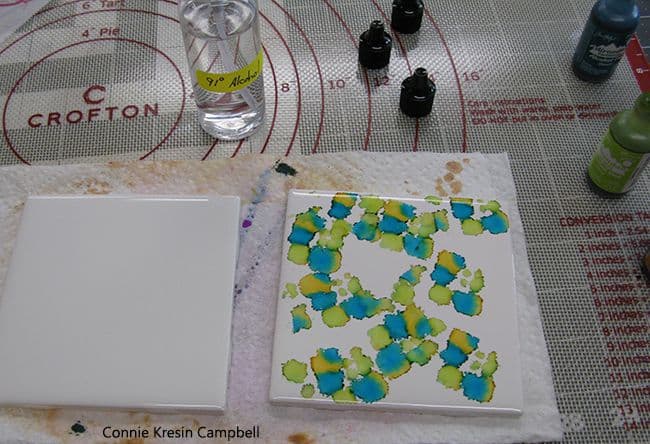 Alcohol ink tutorial step two