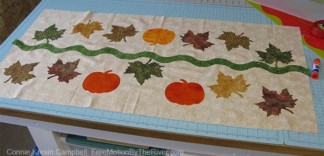 Using the AccuQuilt dies for the Fall Fest table runner