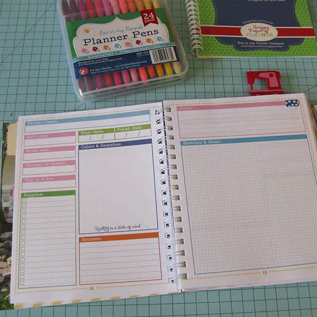 Scrappy Quilt Project Planner for quilts