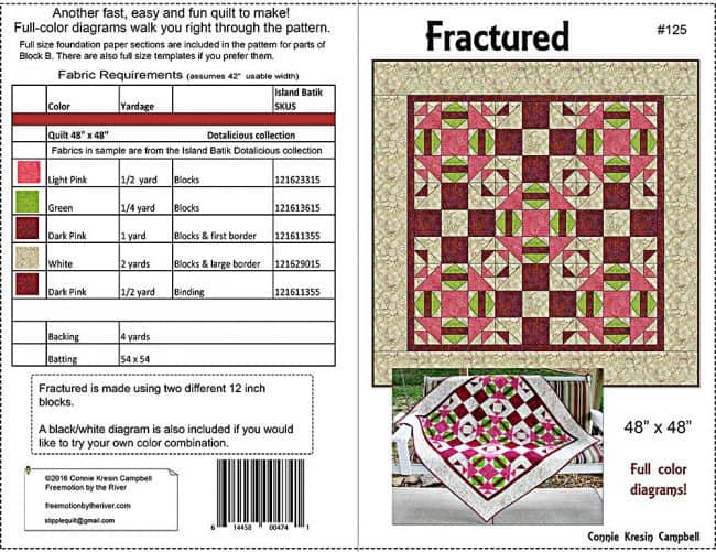 Fractured quilt pattern cover