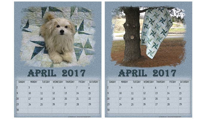 Free April 2017 Calendars