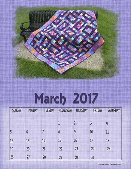March 2017 Calendar Quilt
