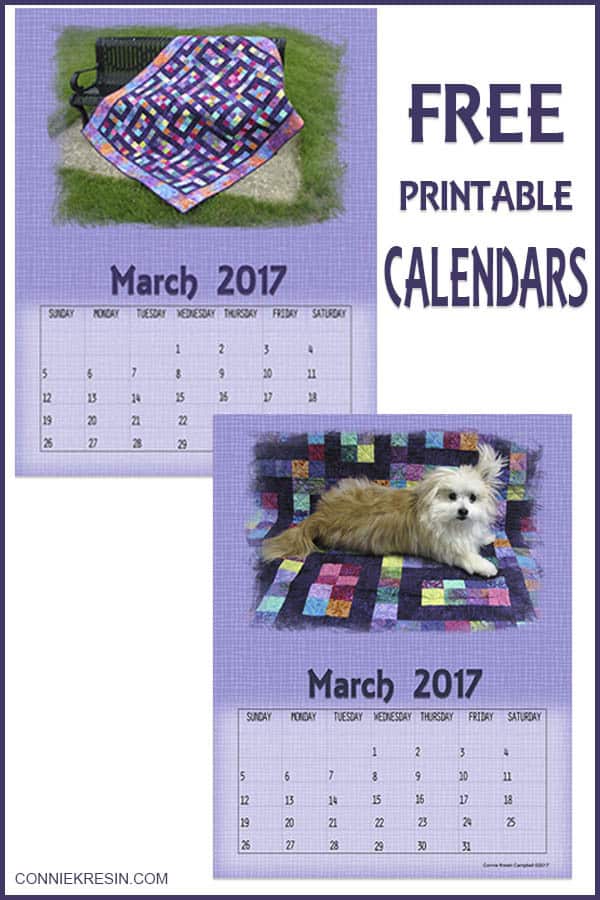 March 2017 Free Printable Calendars
