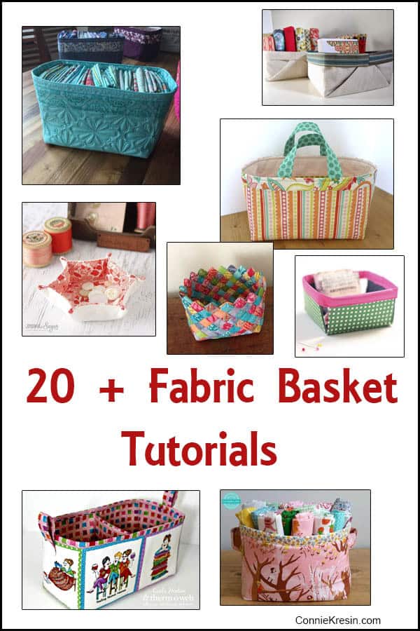 20 + Free Fabric Basket Tutorials Freemotion by the River