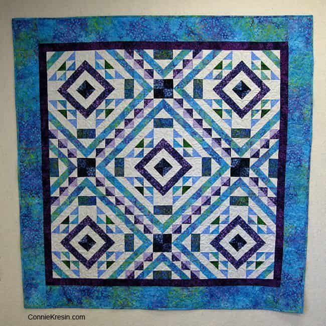 Affinity quilt pattern on design wall - ConnieKresin.com