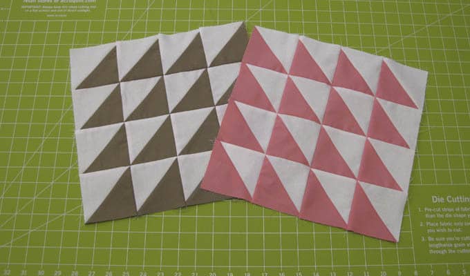 Bella Skillbuilder Quilt Half Square Triangle Block free pattern
