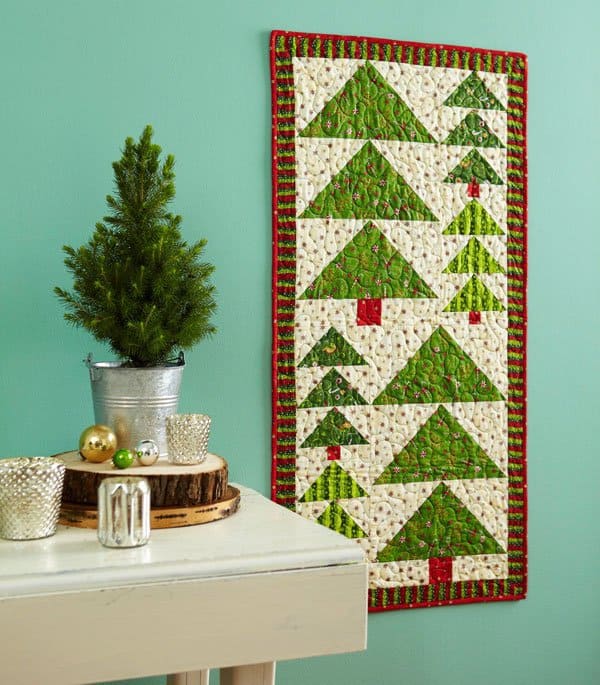 25 free Christmas Quilt Patterns and tutorials Winter Trees