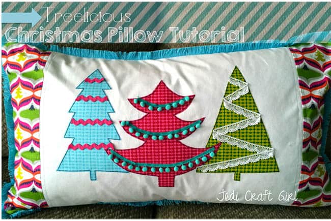 25 free Christmas Quilt Patterns and tutorials Christmas Tree Pillow