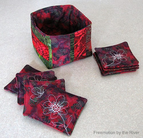 Batik Coasters and Fabric Basket Tutorial