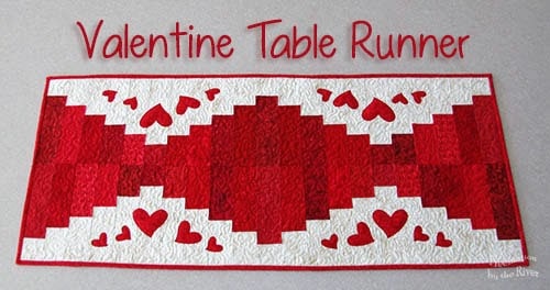 Valentine Table Runner Tutorial at ConnieKresin.com