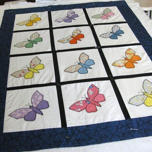 Antique Butterfly Quilt - Freemotion by the River
