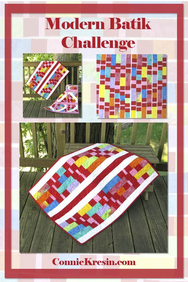 Modern Batik Challenge Baby Quilt class=