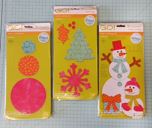 caroling snowmen wool table topper tutorial AccuQuilt dies