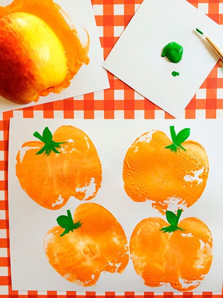 Halloween Pumpkin Apple Stamp