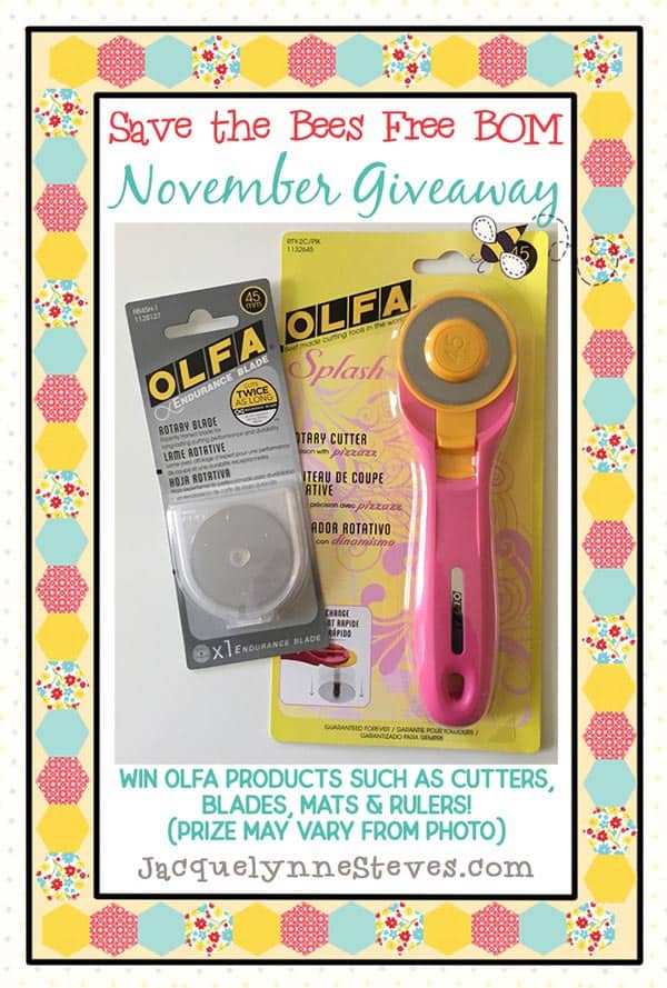 Save the Bees BOM Olfa giveaway