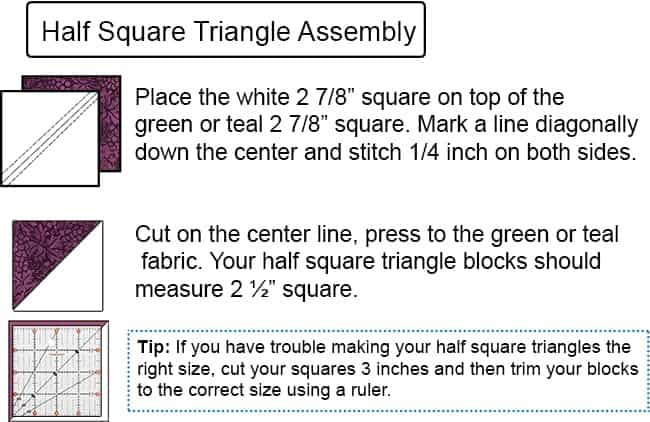 Diagram for the Affinity quilt block