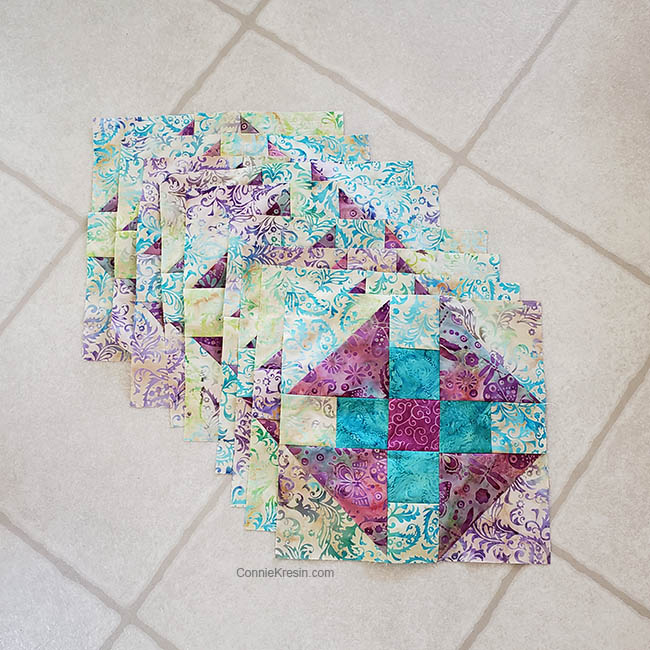 Luna quilt blocks for Island Batik quilt