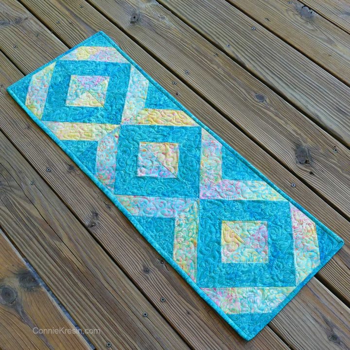 Easy 45 Degree Strip Tube Table Runner Tutorial - Freemotion by the River
