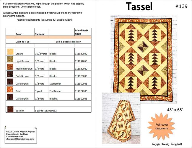 Tassel quilt pattern cover