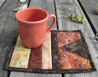 Batik mug rug