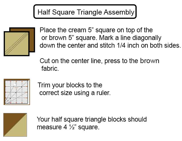 Half Square Triangle Assembly