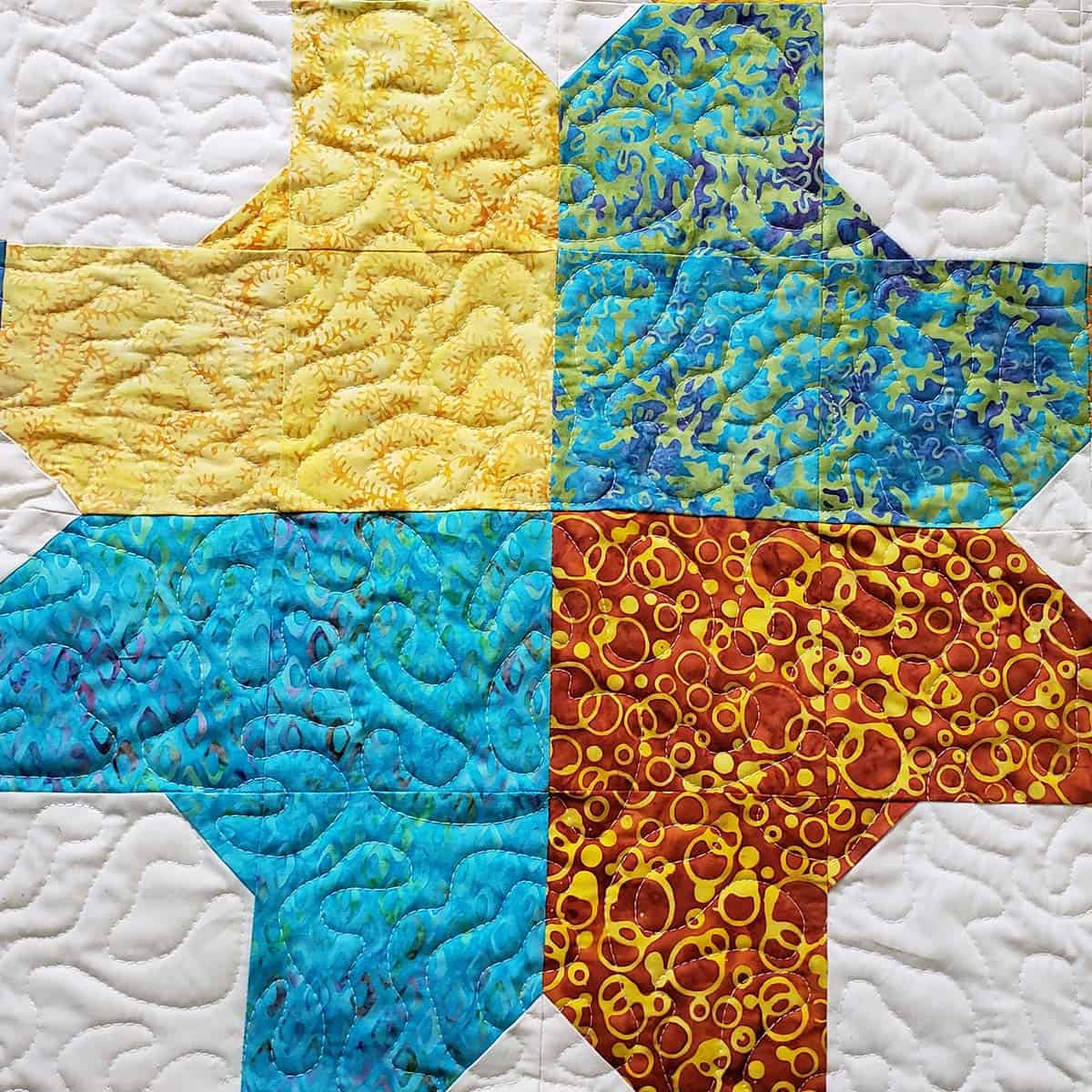 Strange looking design from the Morning Glory baby quilt