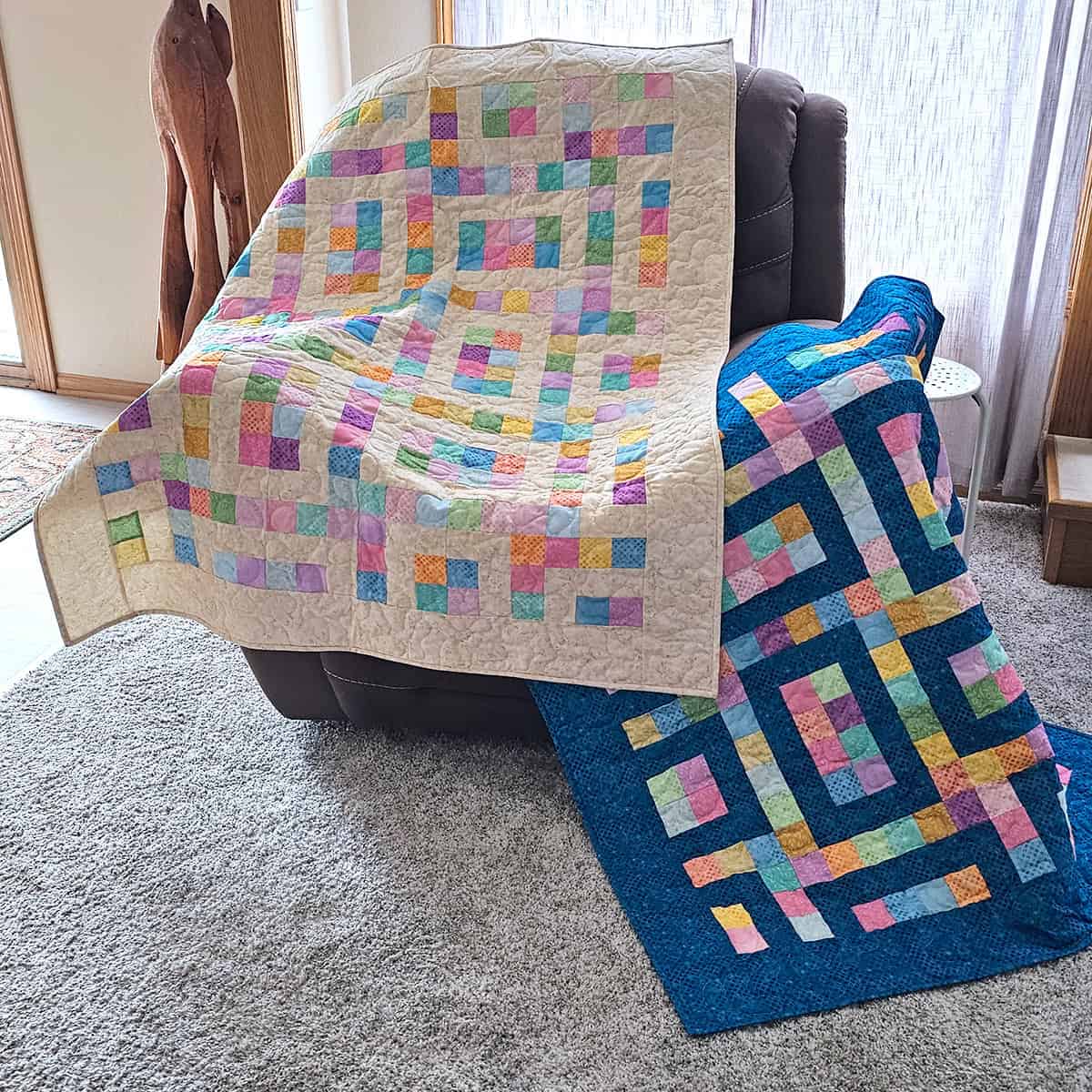 both Hopscotch baby quilt