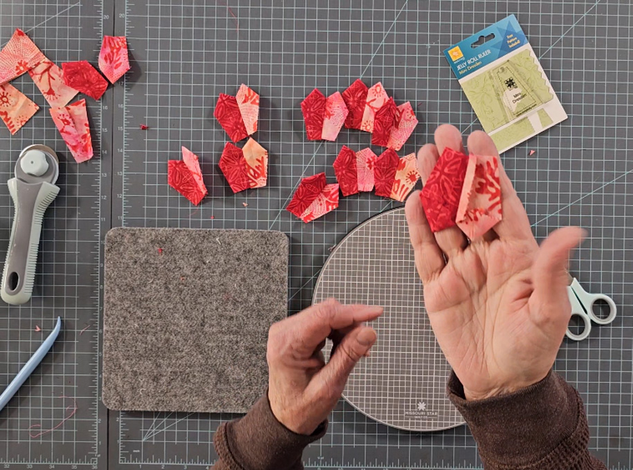 Piecing the Dresden blocks