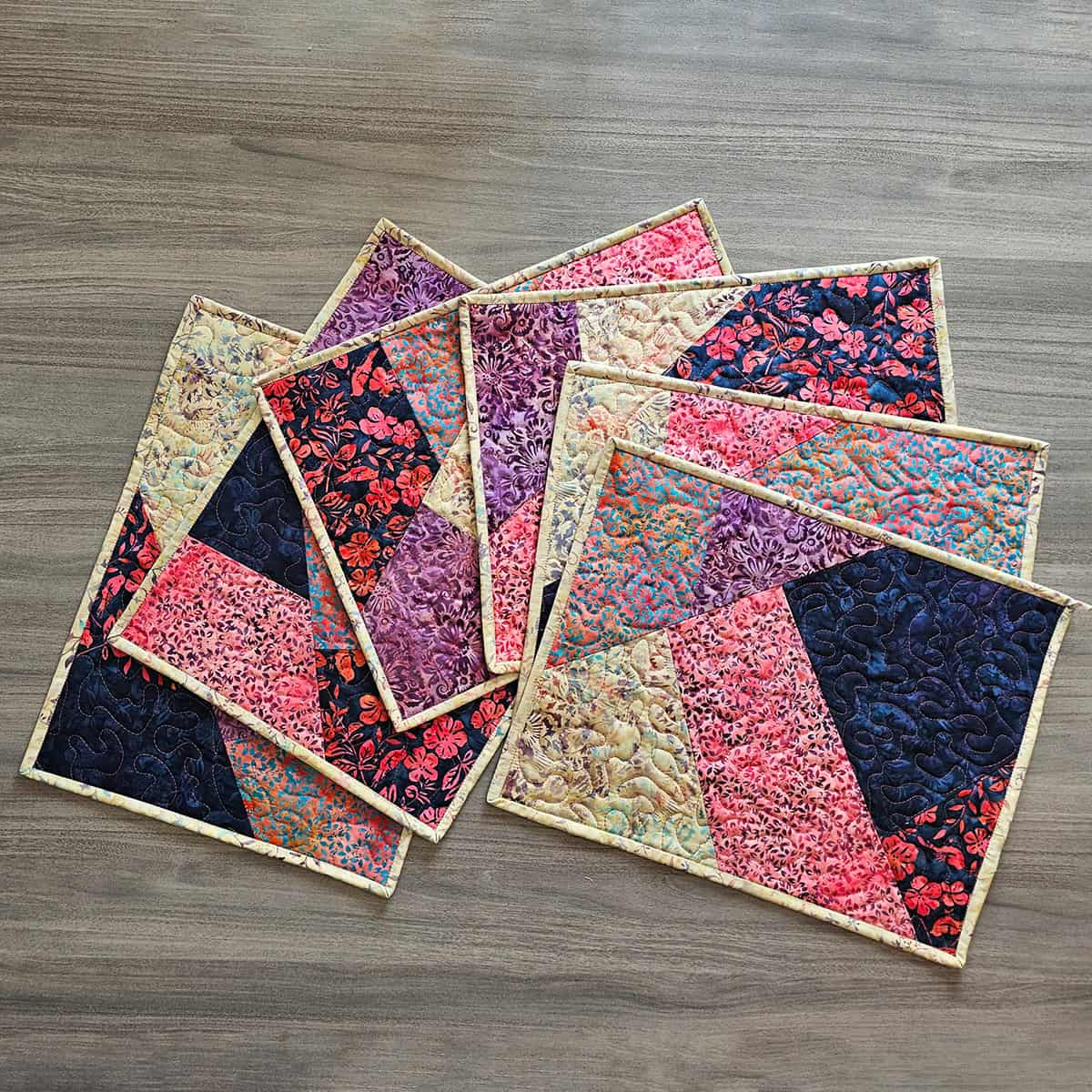 Songbird Crazy Quilt Placemats