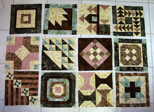 Batik quilt blocks