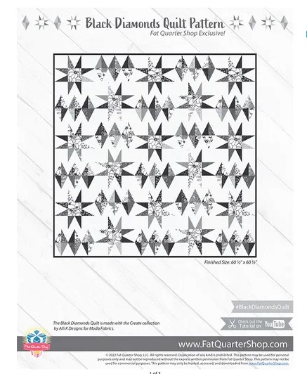 Black Diamonds Quilt pattern