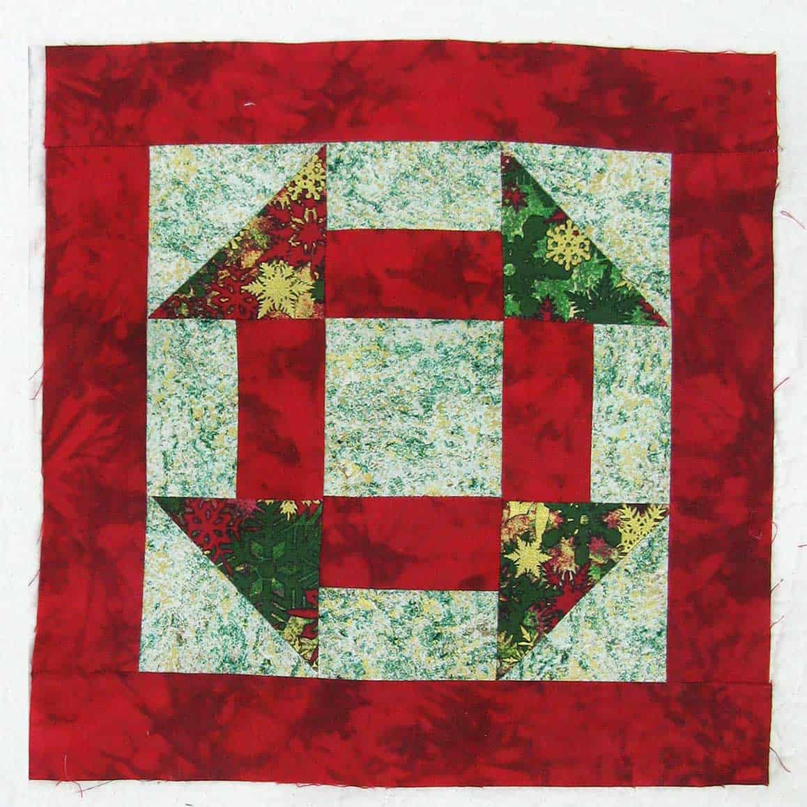 Christmas Churn Dash table topper all pieced