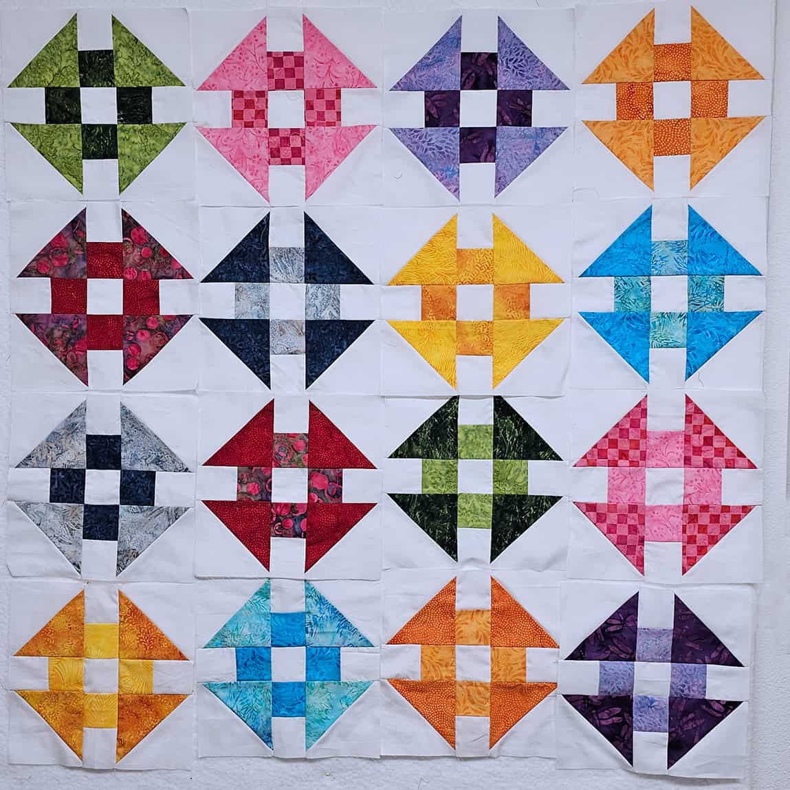 Monthly Churn Dash Quilt Blocks