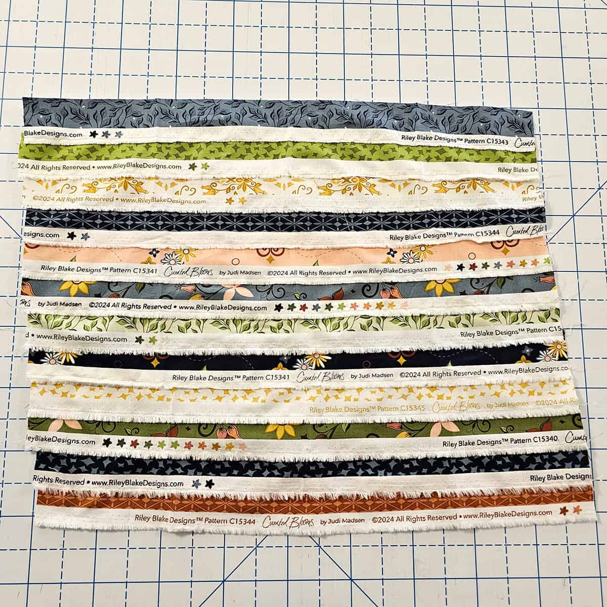 Curated Blooms selvage edges