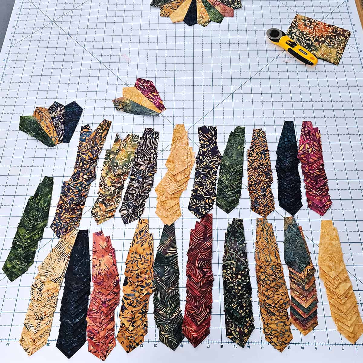 pieces cut with the AccuQuilt die