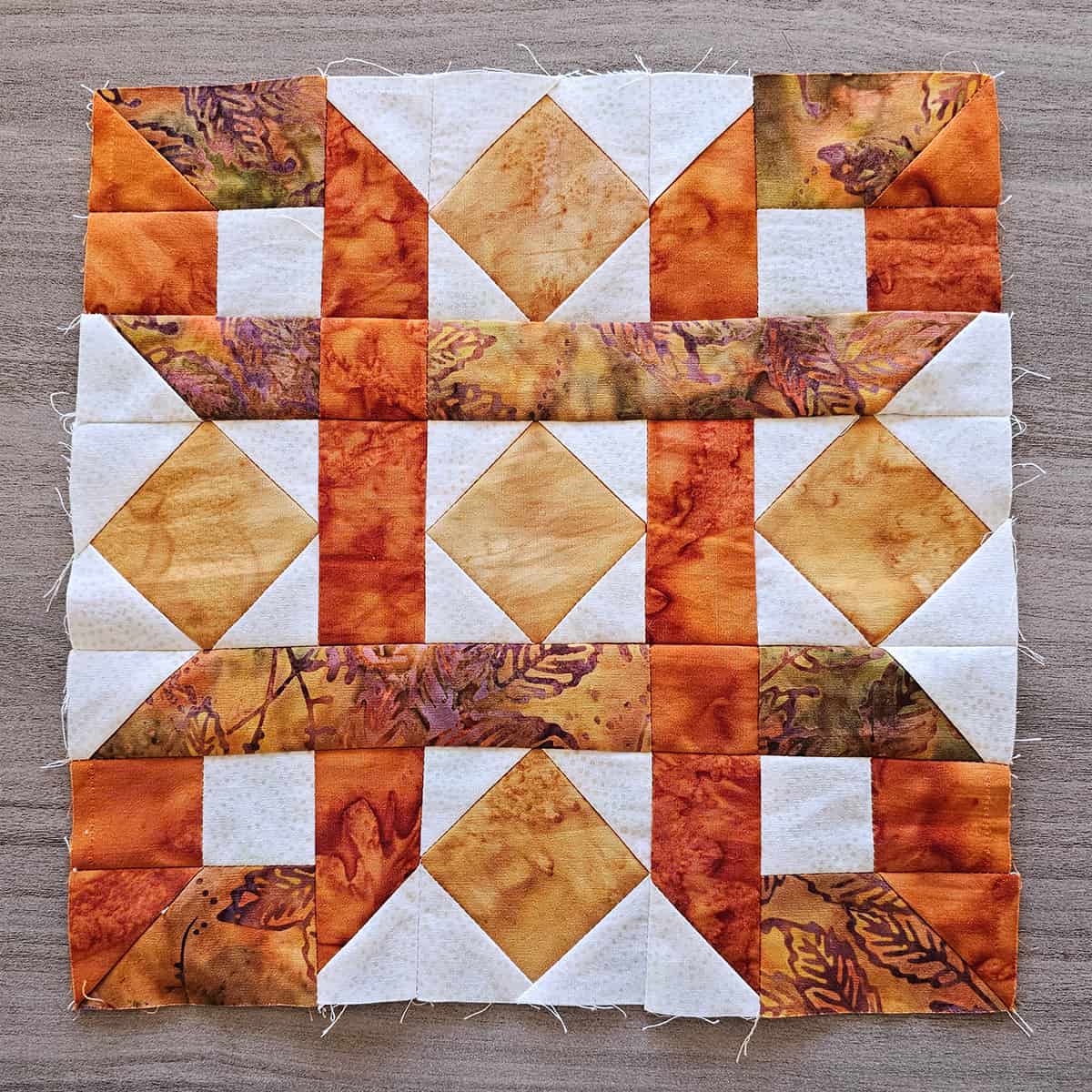 10 inch holiday quilted block